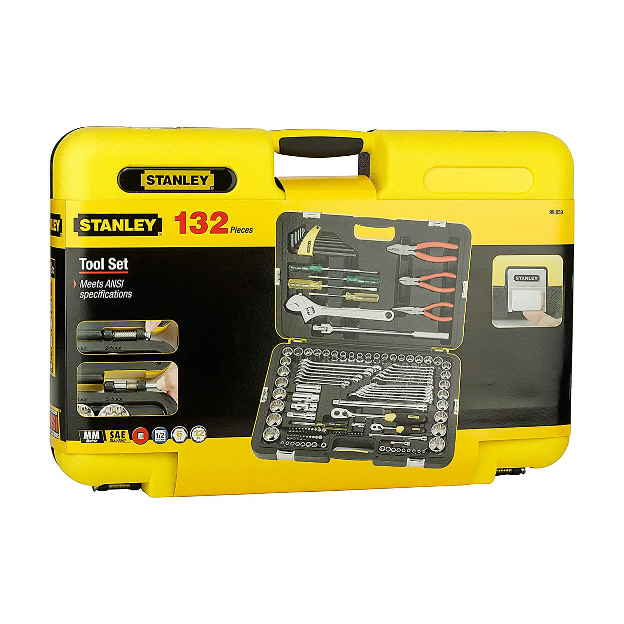 Stanley 132 Pcs Metric Tool Kit For Automotive Use, 99-059