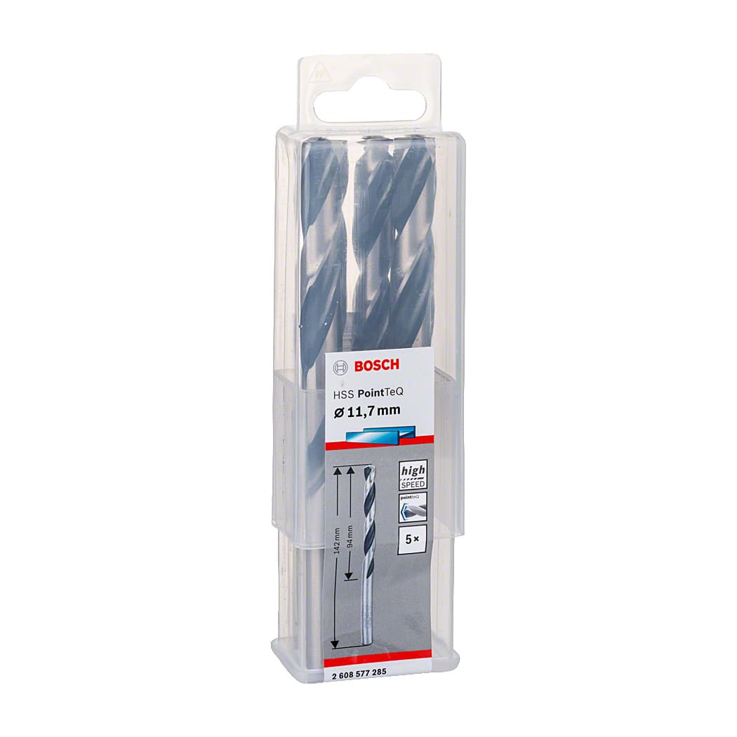 Bosch 11.70 mm HSS Metal Drill Bits PointTeQ Range (Pack of 5 Pcs), 2 608 577 285
