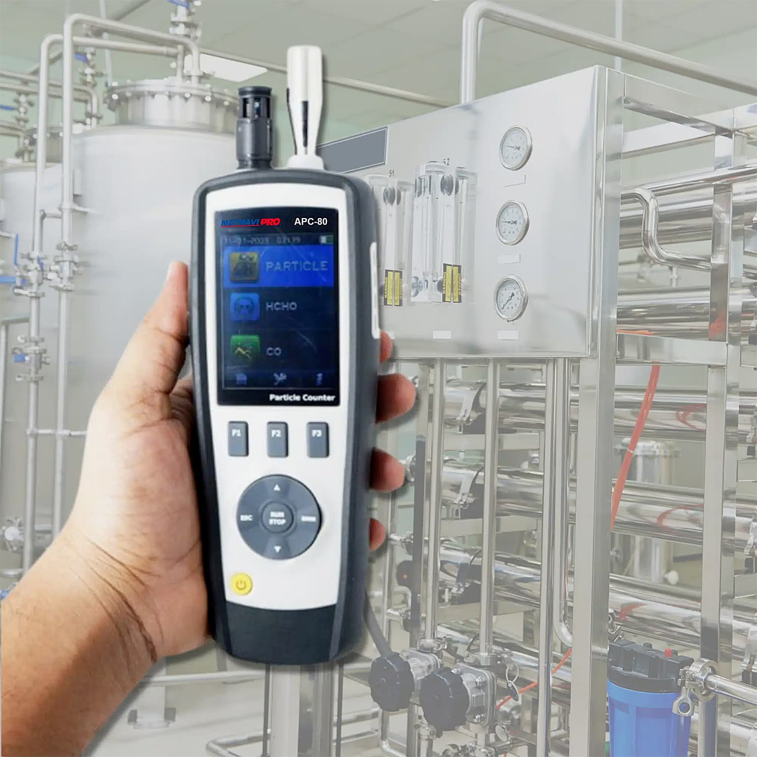 Metravi Pro Air Particle Counter (Measure Up To 6 Channels of Particle Sizes), APC-80