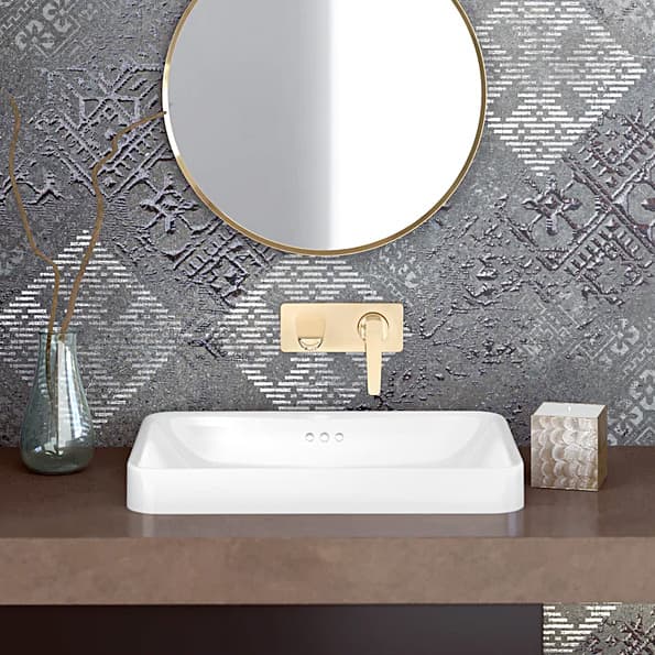 Kohler Aleo+ Single Control Wall Mount Basin / Lavatory Faucet In French Gold Finish, K-5684IN-4ND-AF