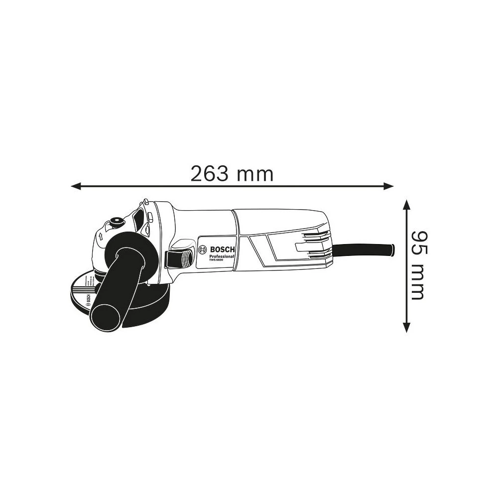 Bosch 100mm / 4 inch 660W Professional Angle Grinder, GWS 600