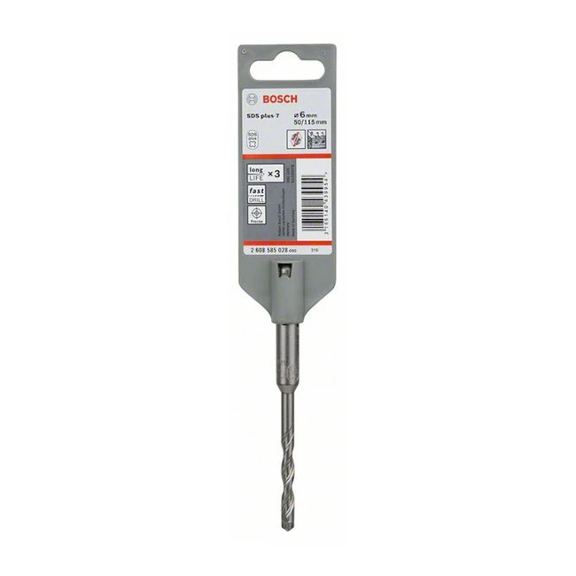 Bosch 6.00 x 115 mm SDS plus-7 Hammer Drill Bits, 2 608 585 028