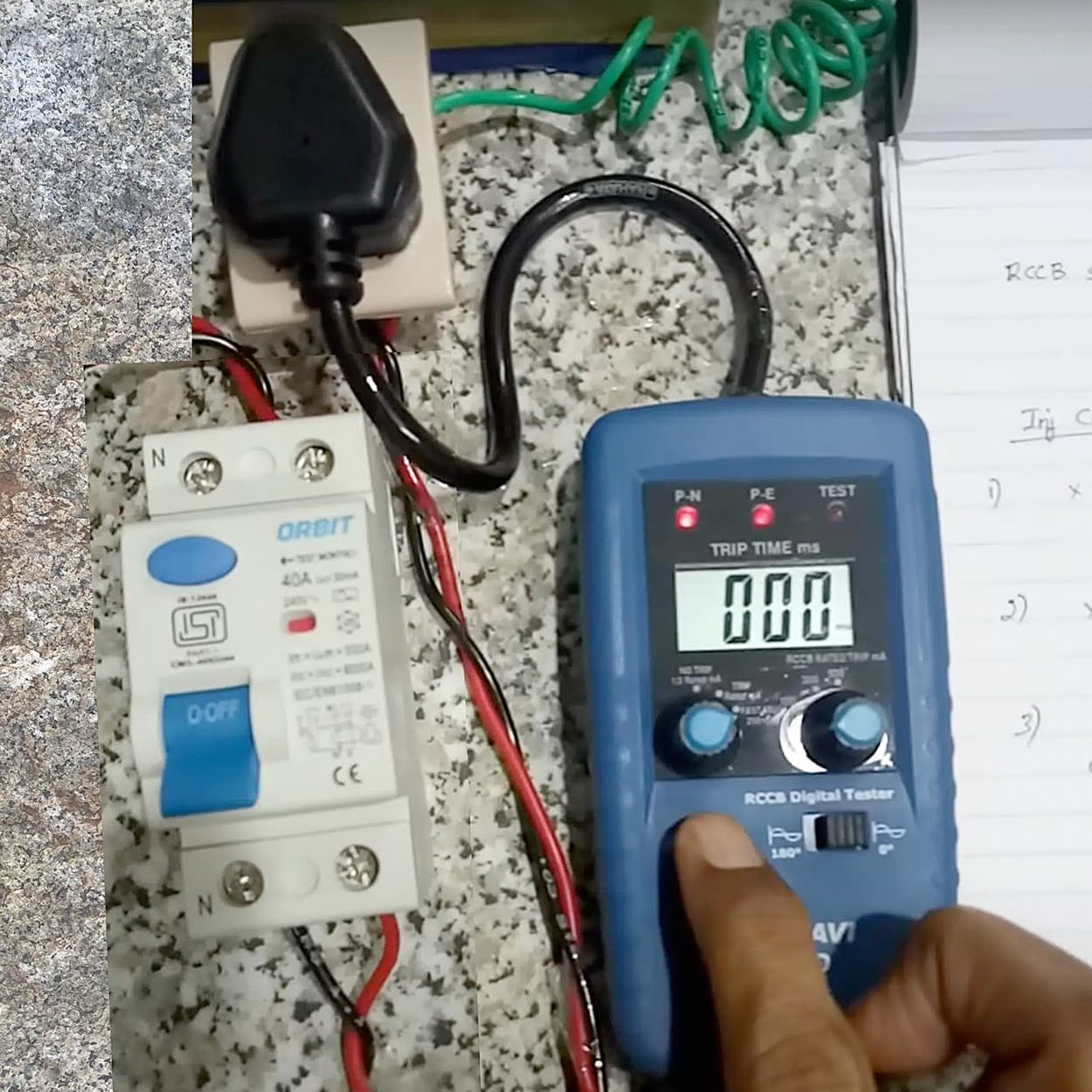 Metravi 500mA Current Rating Digital ELCB Tester, 1810D