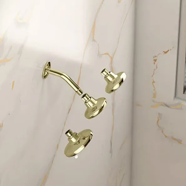 Kohler Complementary Wall Mount Shower Arm With Escutcheon In French Gold Finish, K-1061577IN-AF