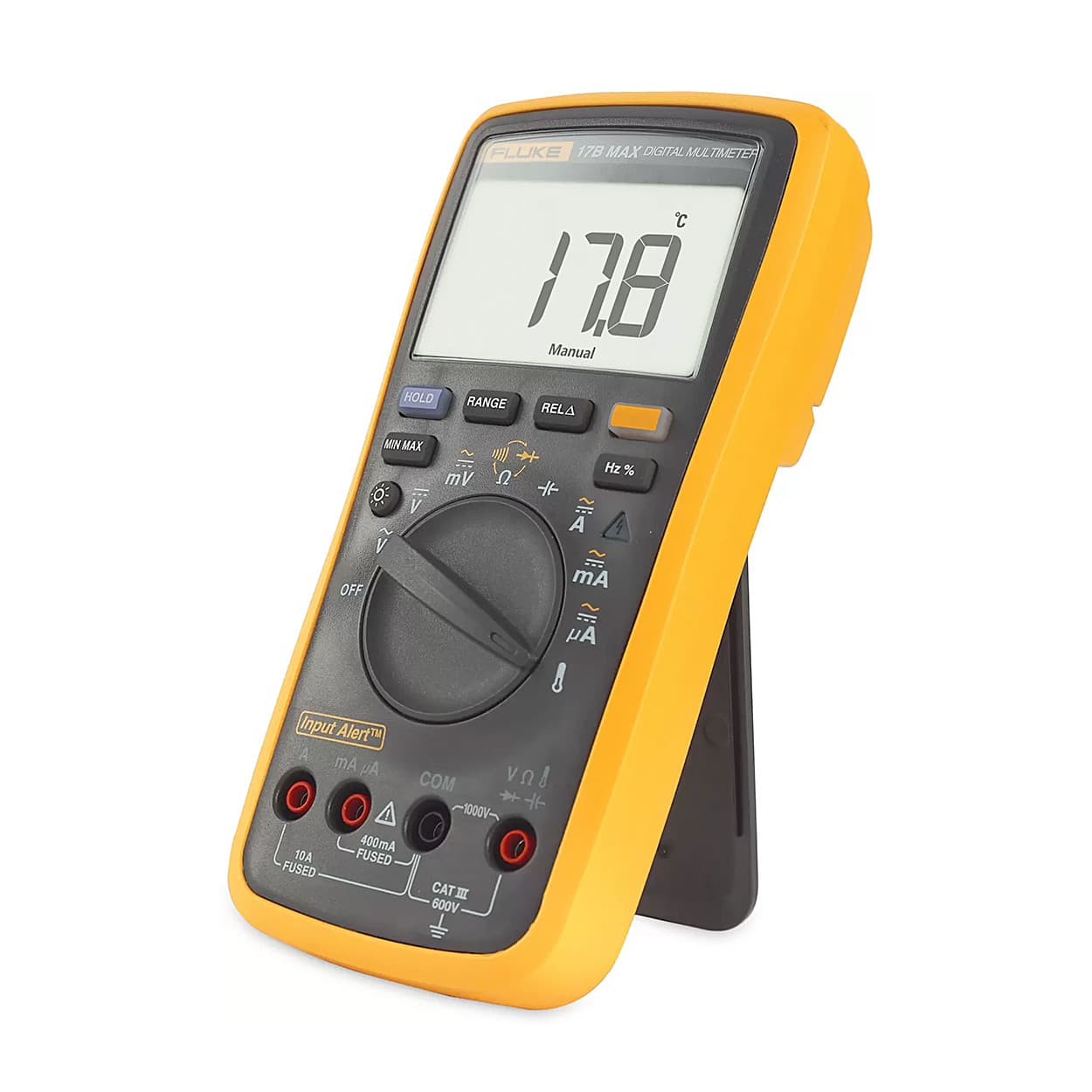 Fluke 17B Max-01 6000 Counts / 600V Digital Multimeter With TL75 Test Leads