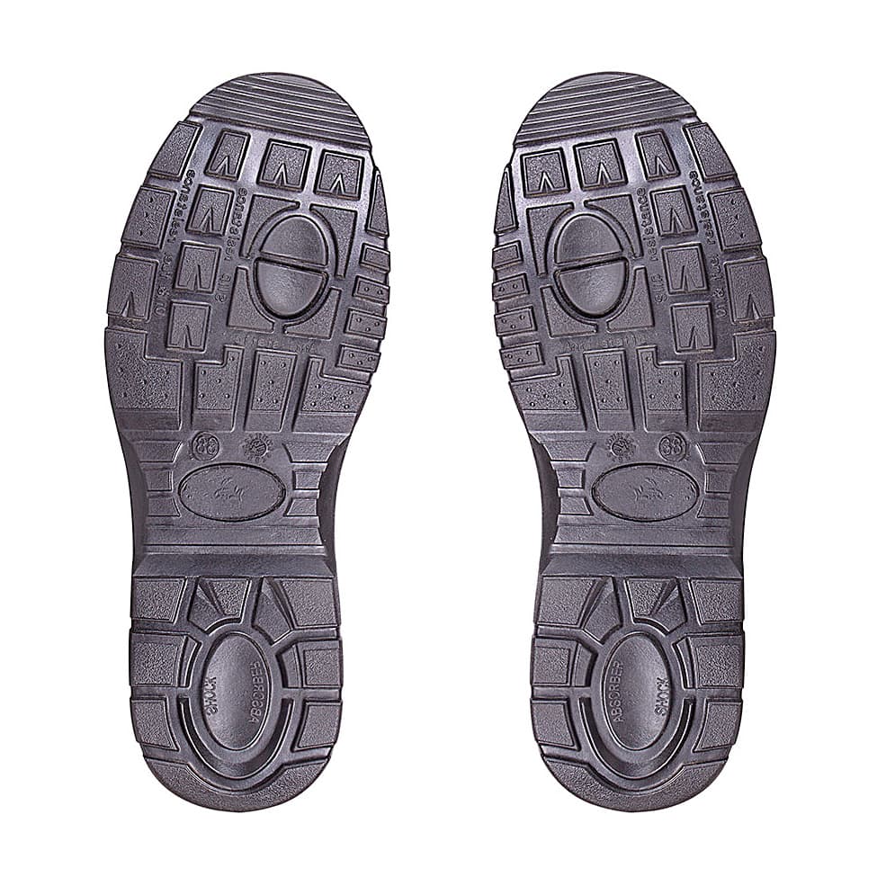 Tagra Low Ankle Double Density Buff Barton Leather Safety Shoes - Steel Toe (Black), Care Lo