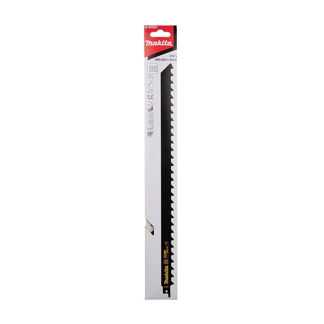 Makita 400 mm / 16 Inch Reciprocating Saw Blades For Aerated Concrete (Pack of 2 Pcs), B-63591