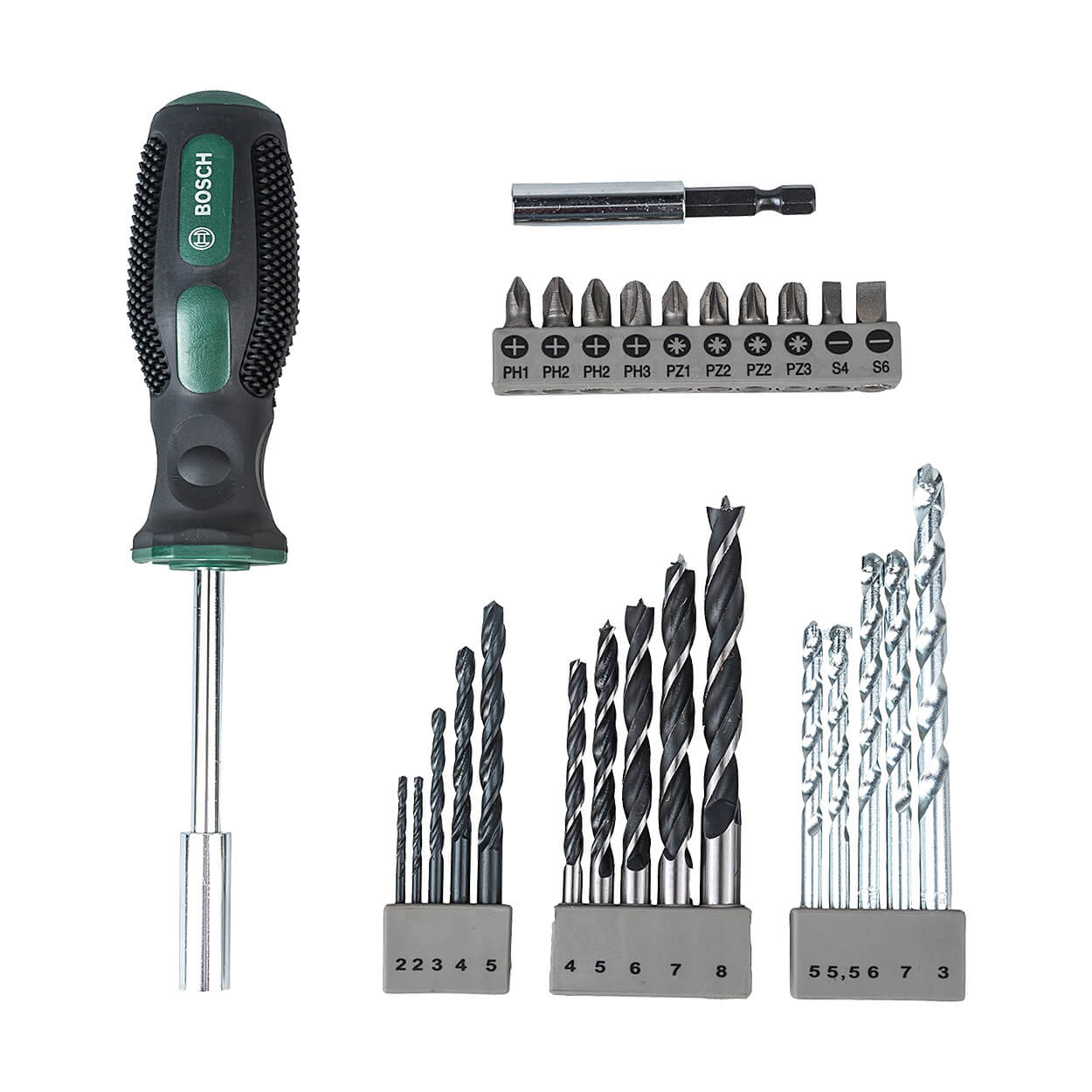 Bosch 27 Pcs Promoline Drill Bit & Screwdriver Bit Set, 2 607 017 201