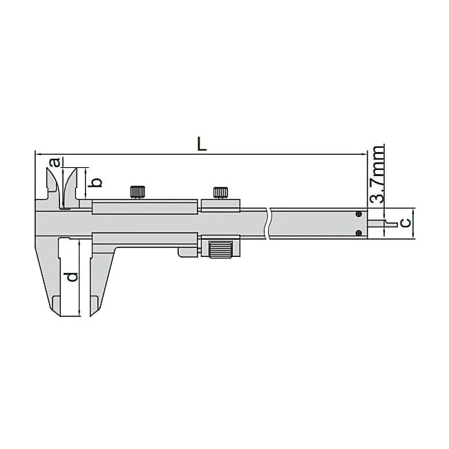 Insize 130 mm / 5 inch Vernier Caliper with Fine Adjustment, 1233-130