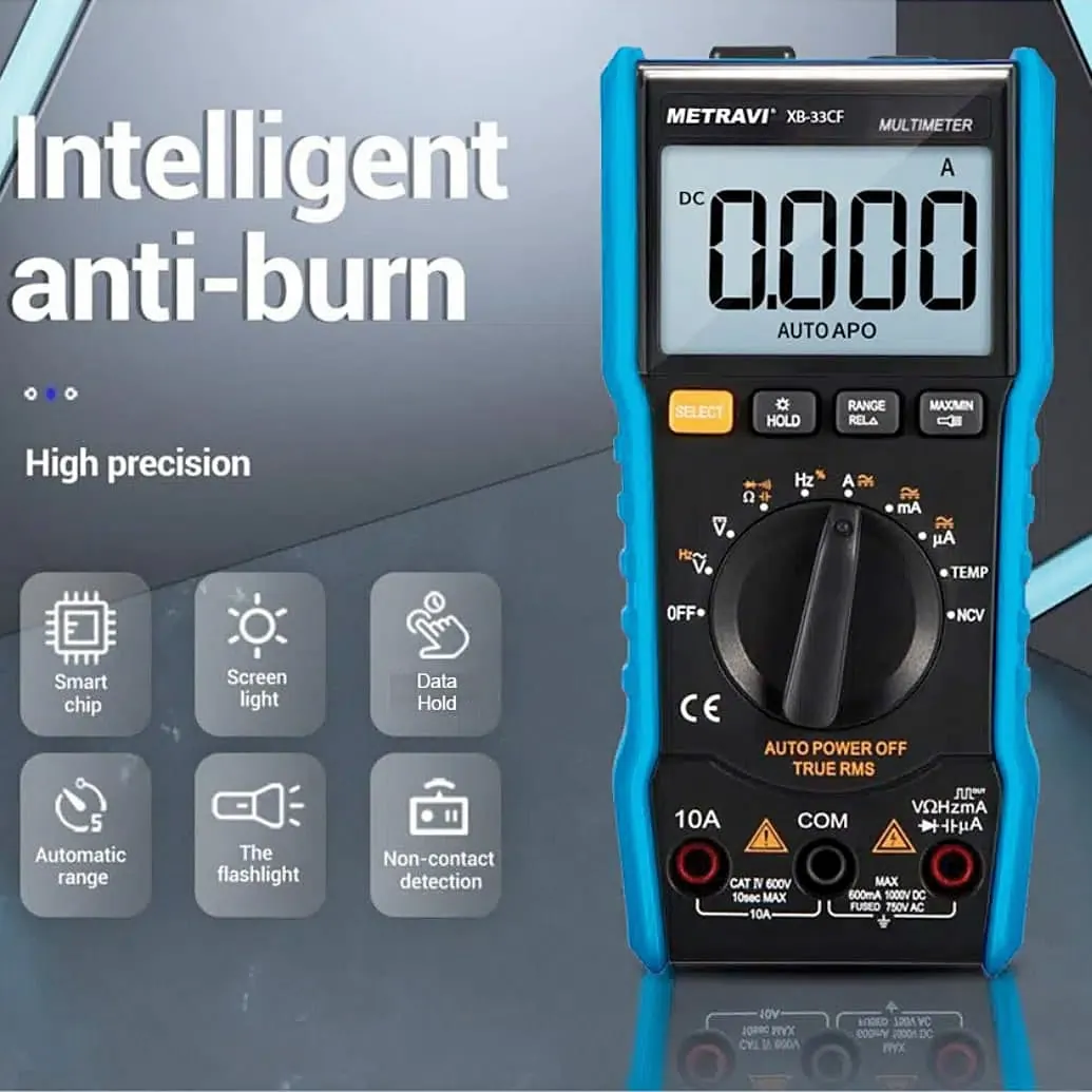Metravi 6000 Counts / 1000V Digital TRMS Multimeter, XB-33CF