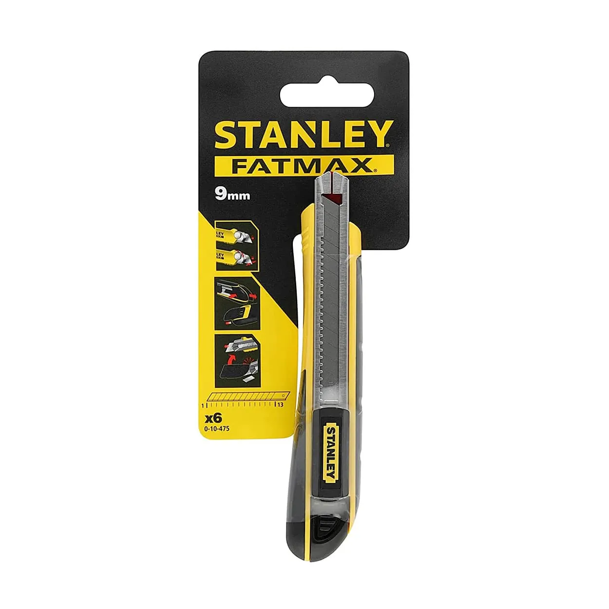 Stanley 9 mm FatMax Snap Off Blade Knife, 0-10-475