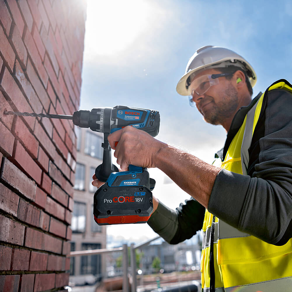 Bosch 18V Professional Cordless Drill Driver (BITURBO Brushless) , GSB 18V-150 C Solo