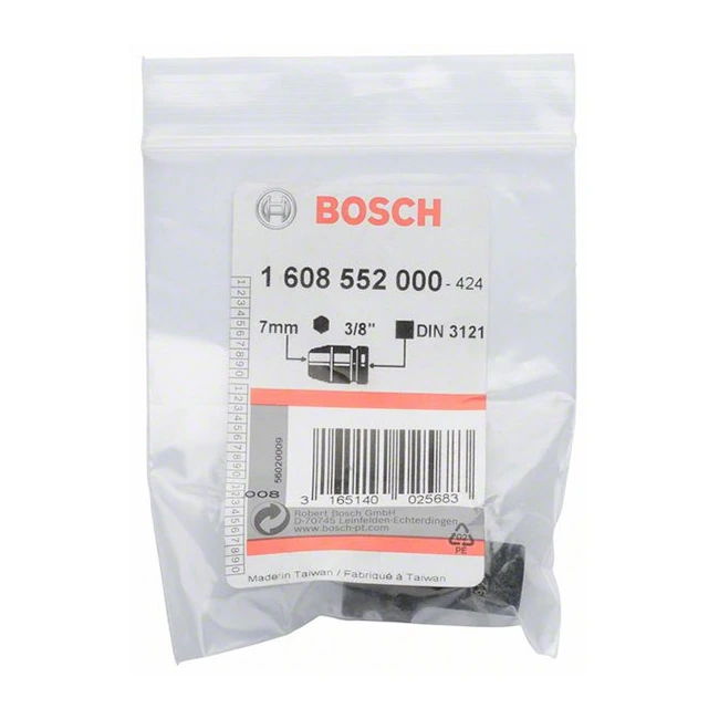Bosch 7.00 mm, 3/8" Sq. Drive Sockets For Impact Wrenches, 1 608 552 000