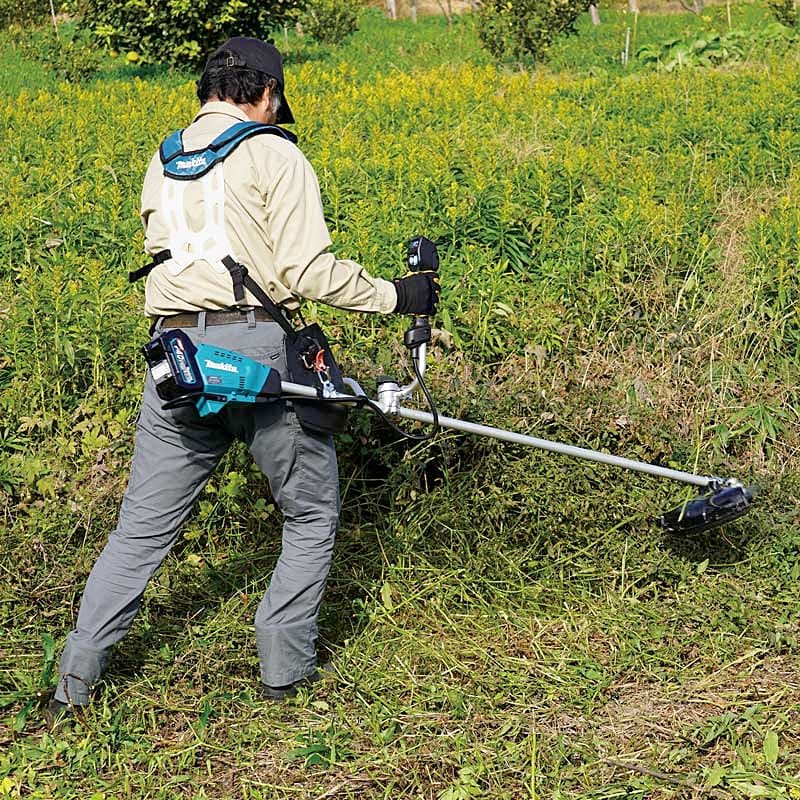 Makita 40Vmax XGT BL 600 W 3-Speed Cordless Grass Trimmer with Bike Handle (Bare Tool), UR016GZ
