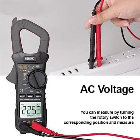 Metravi 3-5/6 Digit / 600A Digital TRMS AC/DC Clamp Meter, DT-115