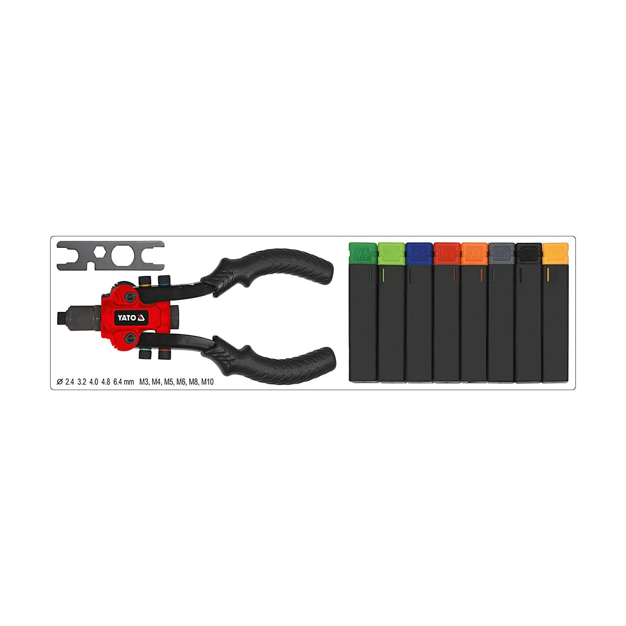 Yato M3 - M10 mm Hand Riveter (3 In 1), YT-36091