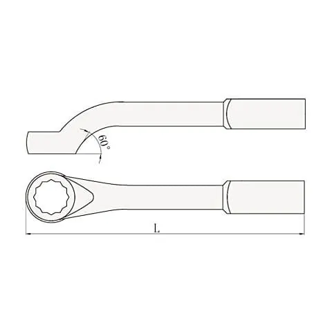Taparia 50 mm Slogging Ring Offset Spanner With Box Handle, SSROB 50