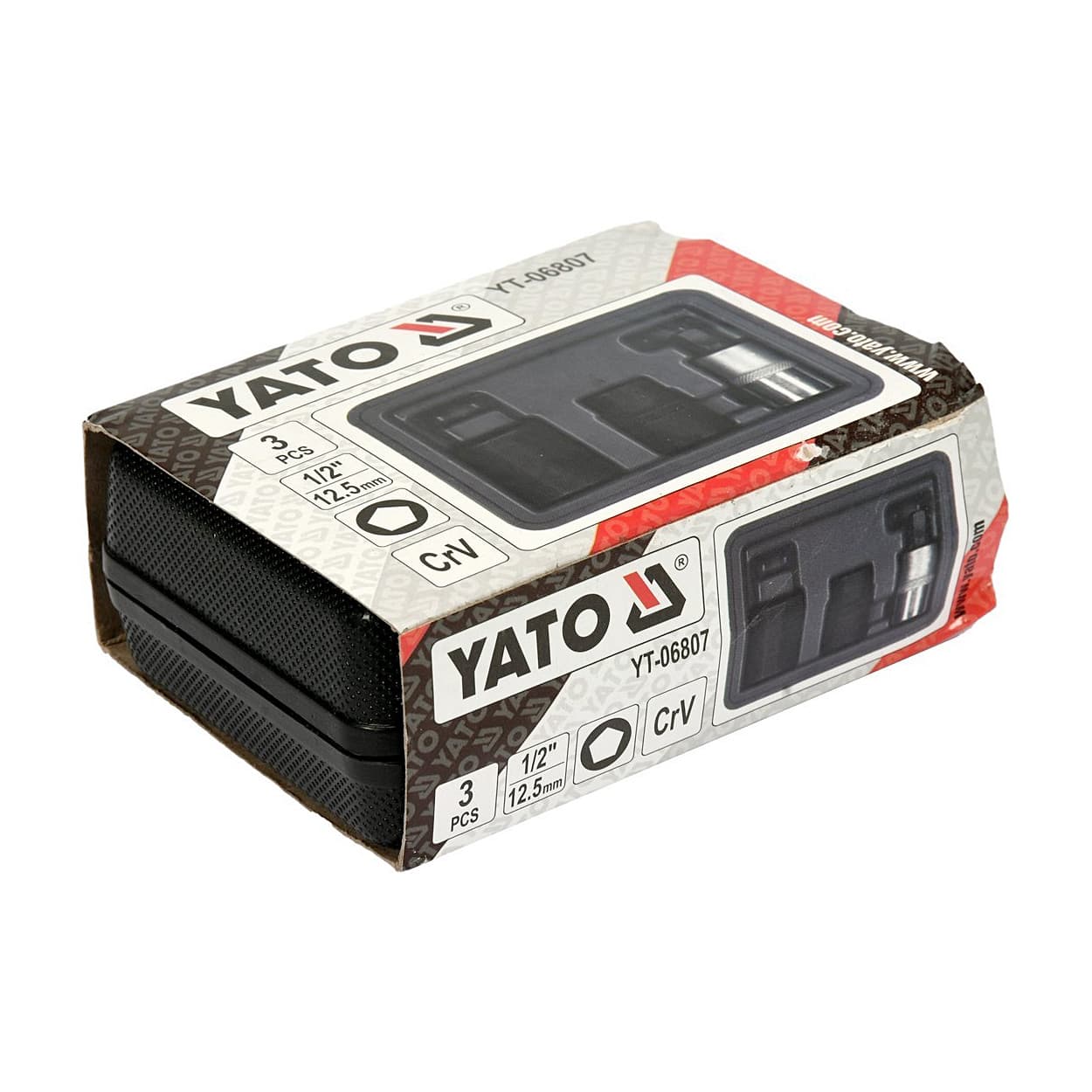 Yato 3 Pcs / 1/2 Inch Sq. Drive Pentagonal Brake Socket Bit Set, YT-06807