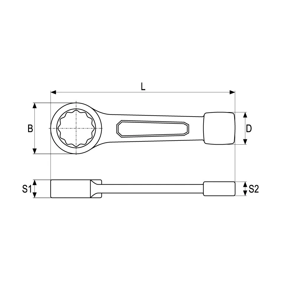 Yato 27 mm Ring Impact Wrench, YT-1602