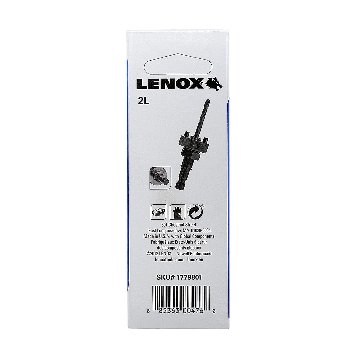 Lenox 32 mm - 152 mm Standard Hole Saw Arbor With 4-1/4 Inch Pilot Drill Bit, 1779801