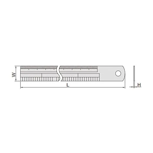 Insize 150 mm / 6 inch Stainless Steel Ruler (Economic Type), 7110-150