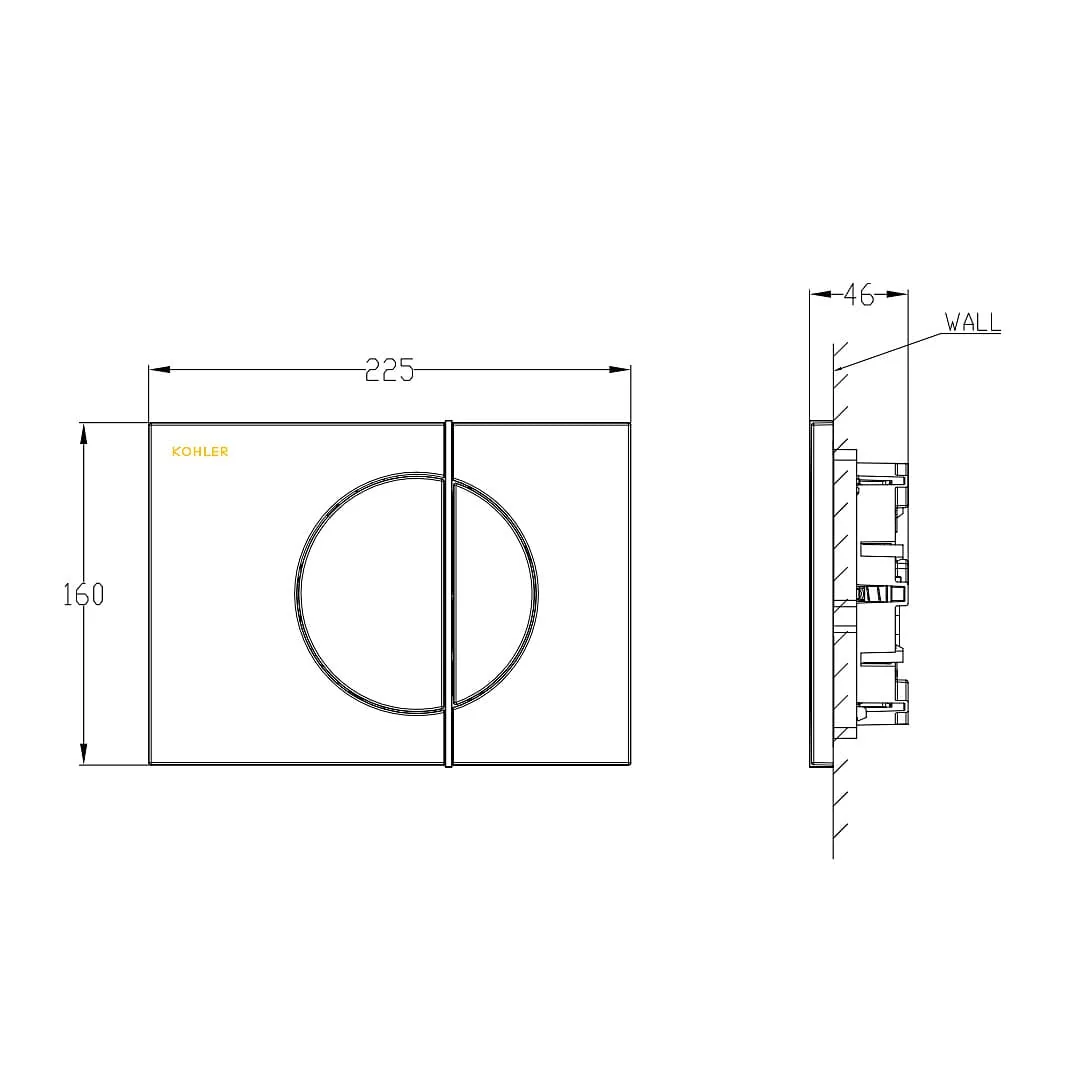 Kohler Note Mechanical Faceplate In Brushed Bronze Finish, K-75891IN-M-BV