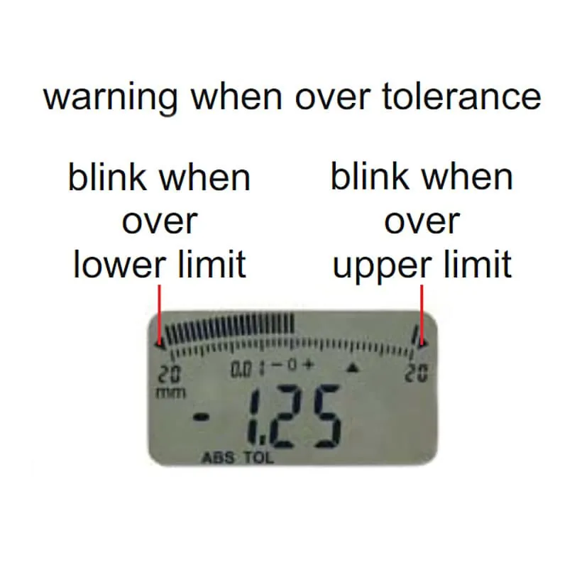 Insize 0 - 12.7 mm / 0.5 inch Flat Back Digital Indicator (Advanced Type), 2104-10F