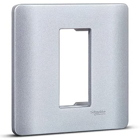 Schneider Electric Zencelo 1 M Grid & 1 Module Cover Frame - Satin Silver (Pack of 10 Pcs), IN8401C(SA)
