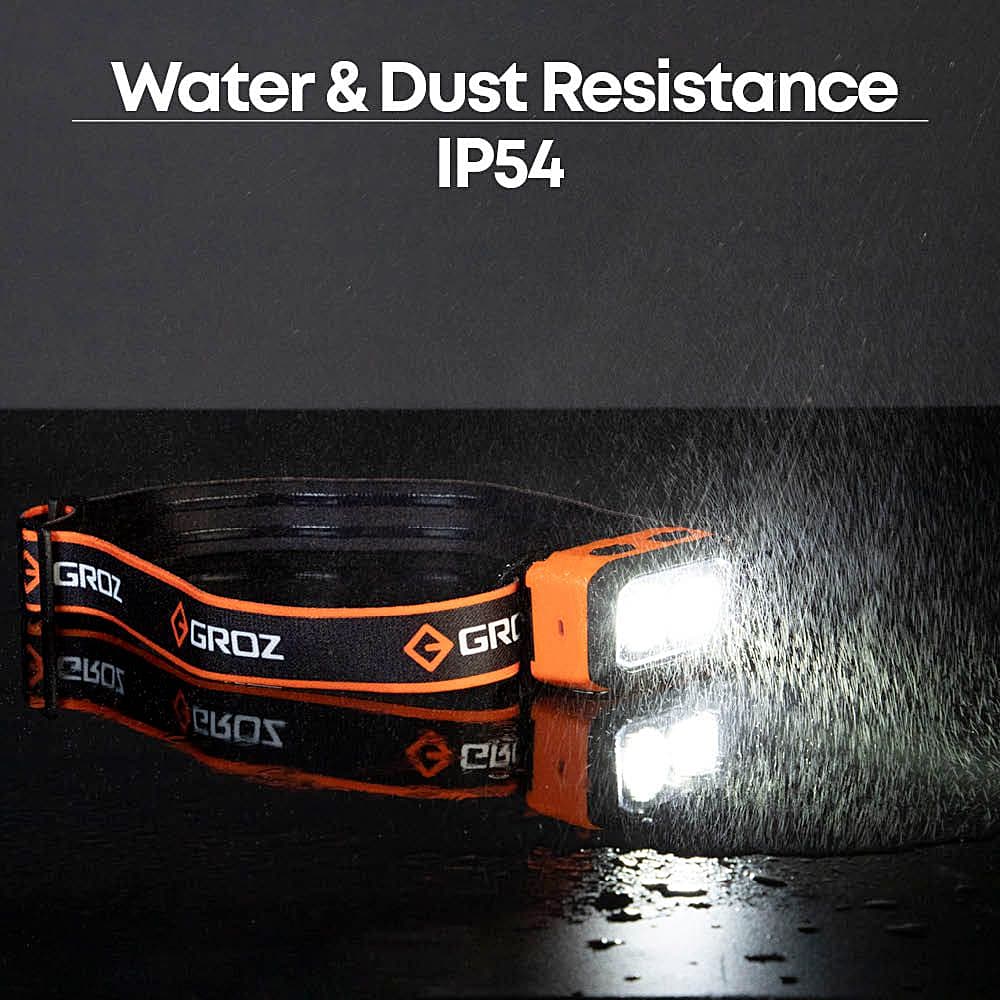 Groz 500 Lumens Headlamp with Dual Mode & Hand sensor, LED/225