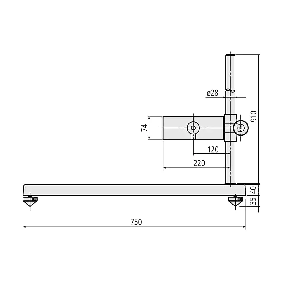 Mitutoyo 300 - 1000 mm Vertical Type Micrometer Stand, 156-103