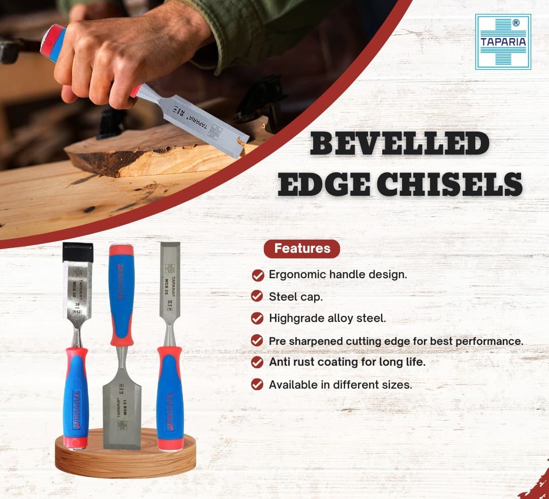 Taparia 8 mm Bevelled Edge Chisels, WCB 08