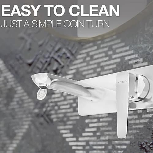 Kohler Aleo+ Single Control Wall Mount Basin / Lavatory Faucet In Polished Chrome Finish, K-5684IN-4ND-CP