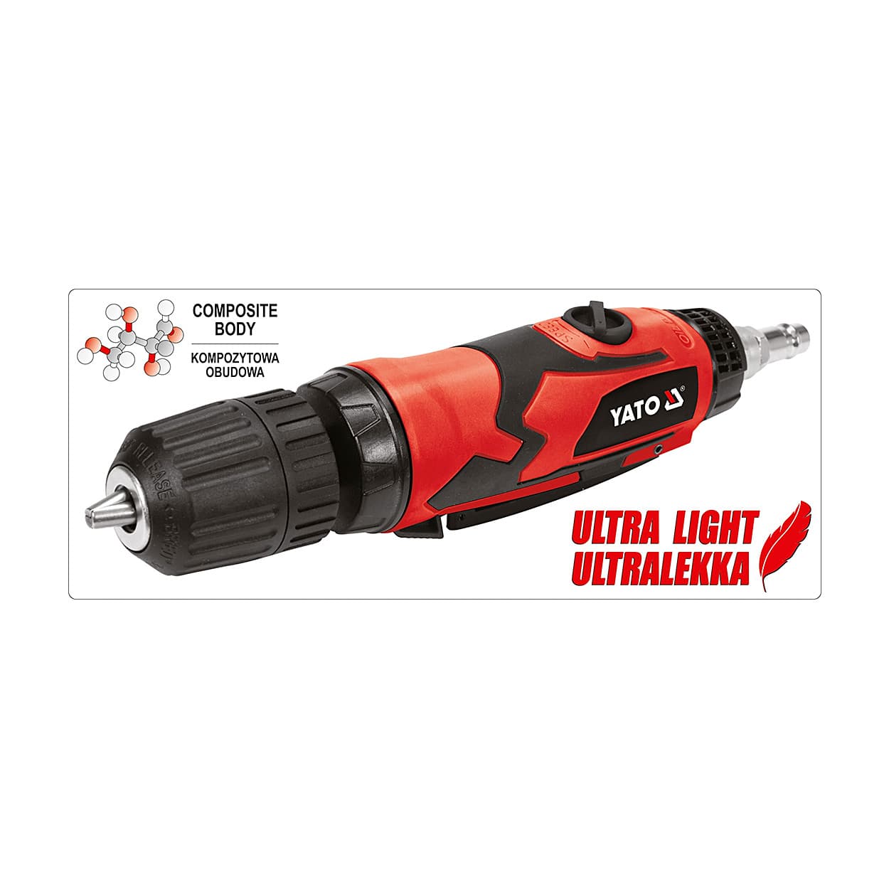 Yato 10mm Air / Drill Grinder, YT-09695