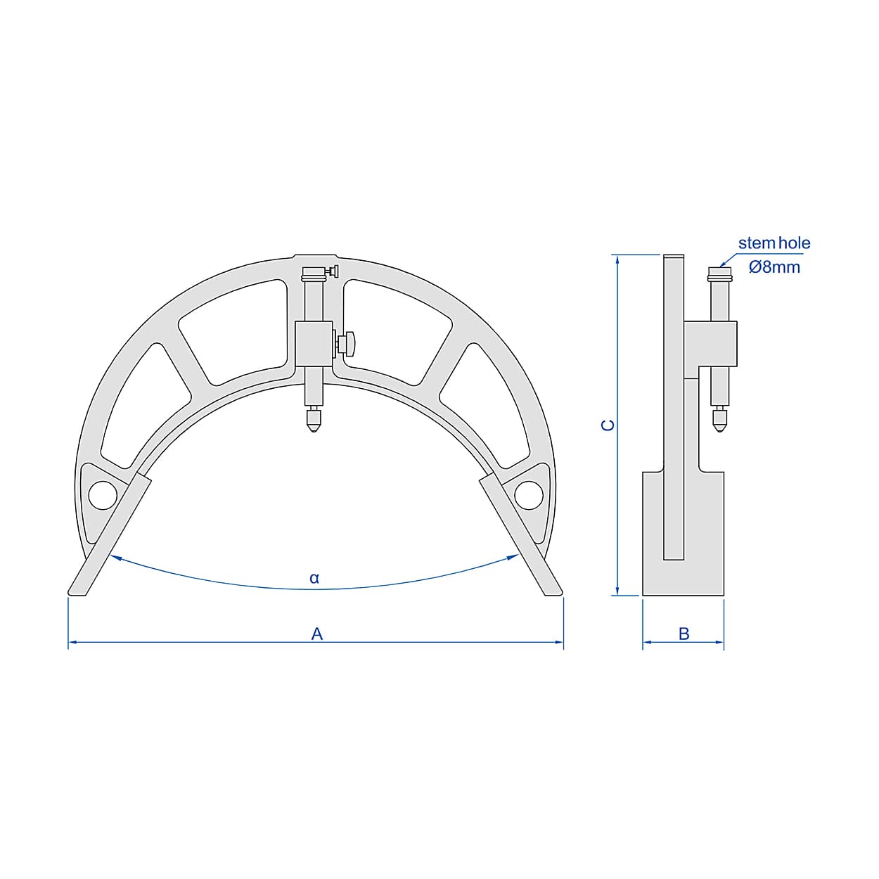 Insize 18 - 60 mm Outside Diameter Variation Measuring Instrument, 2716-60