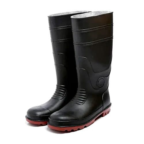 Mangla Gold-Year Double Injection Moulded PVC Gumboots With Steel Toe (14 Inch Height)