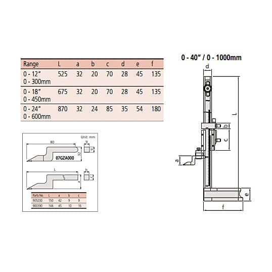 Mitutoyo 450 mm Vernier Height Gauge With Adjustable Main Scale, 514-104