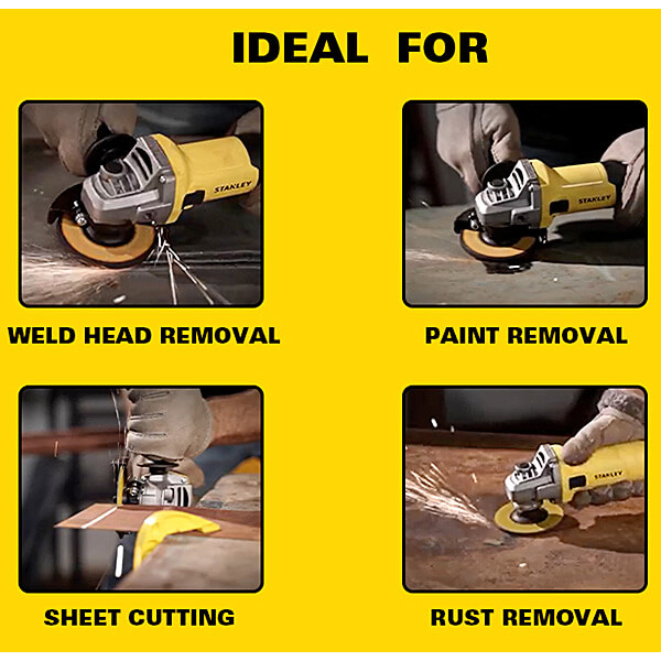Stanley 100mm / 4 inch, 750W Slim Small Angle Grinder, SG7100-IN
