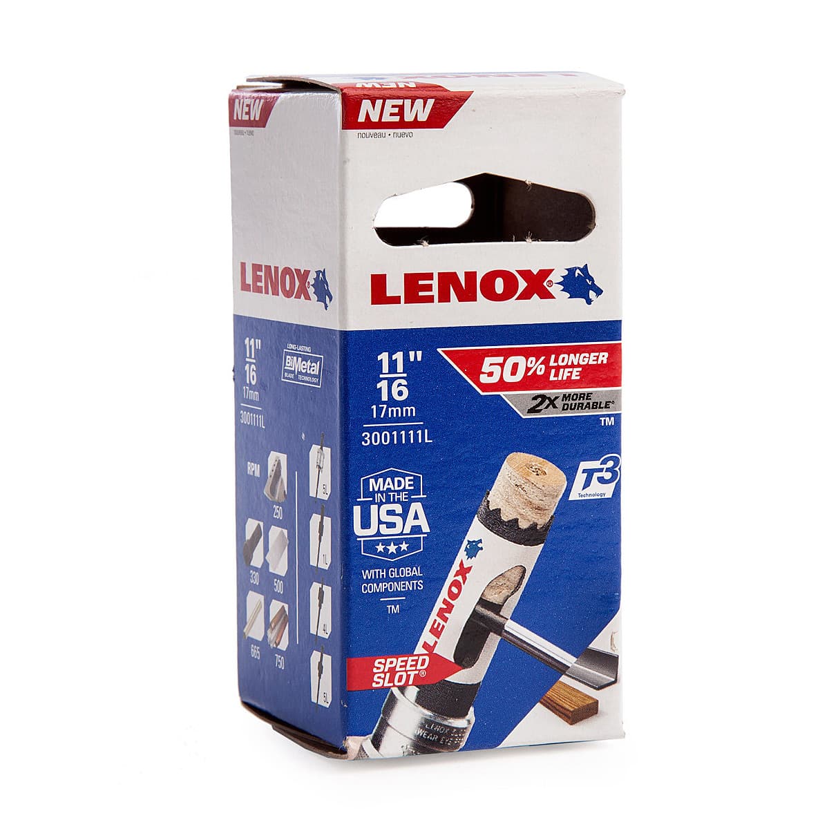 Lenox 19 mm / 3/4 inch Bi-Metal Speed Slot Hole Saw With T3 Technology, 3001212L