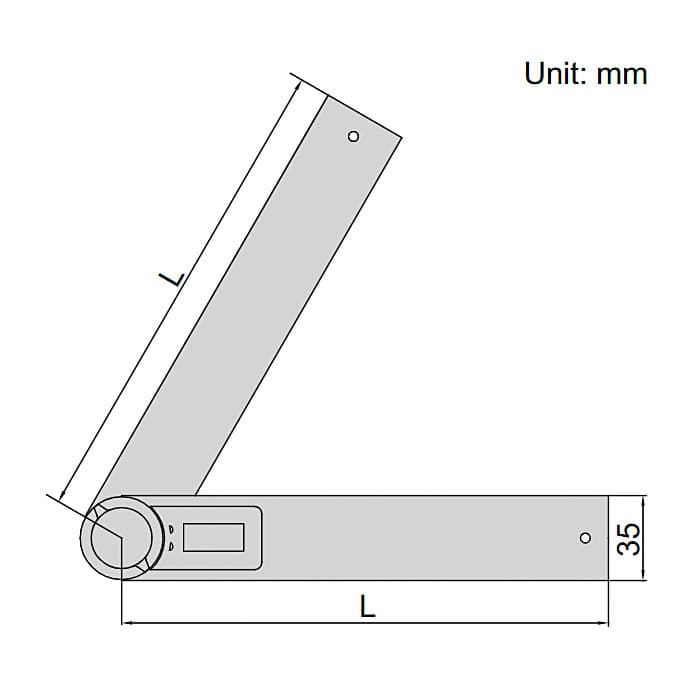 Insize 200 mm Digital Protractor Blade, 2176-200