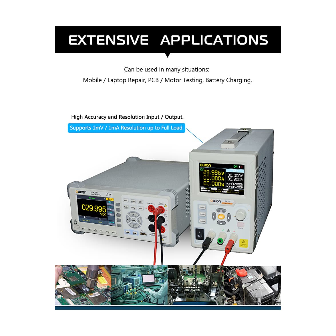 Owon 0 - 30V / 0 - 5A Programmable DC Power Supply, P4305