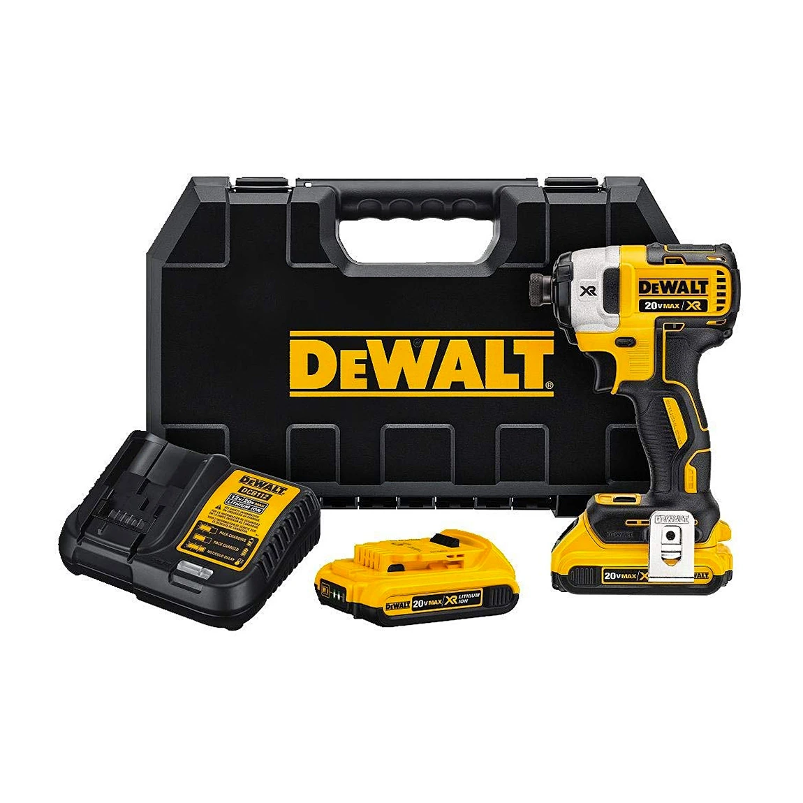 Dewalt 18V / 6.5mm 400W XR Li ion Cordless 3 Speed Impact Driver with Brushless Motor & 2x2.0 Batteries Included, DCF887D2-QW