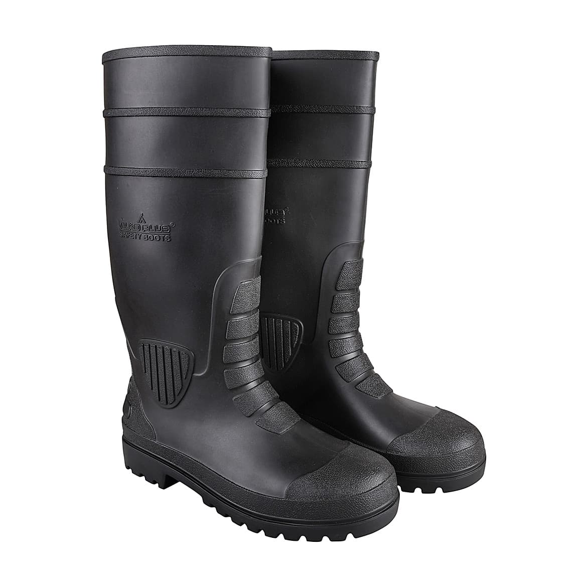 Alko Plus 15 inch PVC Gumboot with Cotton Lining & Steel Toe (Black), APS G7