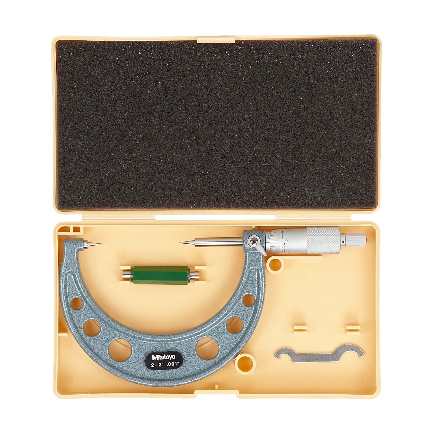 Mitutoyo 2 - 3 inch / 15 Degree Point Micrometer with Carbide Tip, 112-191