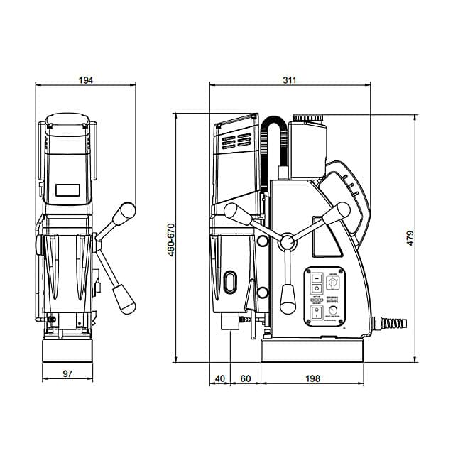 Schifler 1500W Magnetic Core Drilling Machine, SWC 65 WT