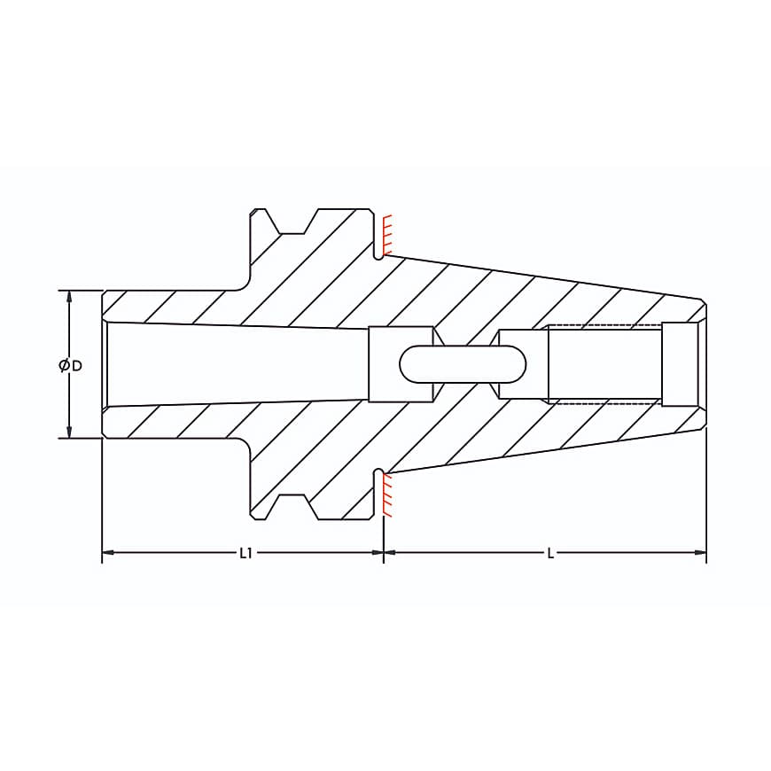 Tooltech BT-40 / MT-3 Milling Reduction Socket (Standard)