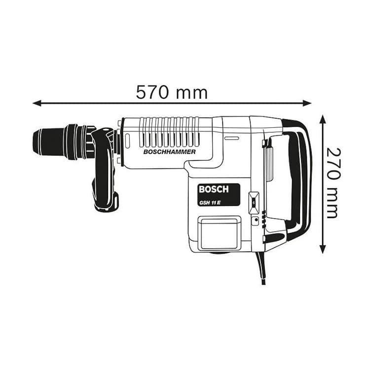 Bosch 1500W Professional Heavy Duty Demolition Hammer With SDS Max, GSH 11 E Promo