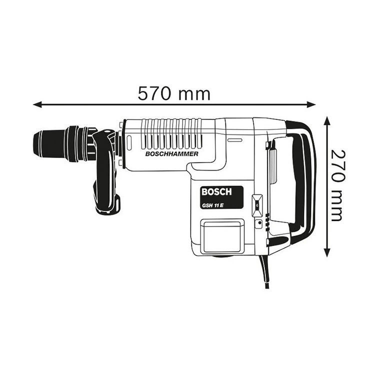 Bosch 1500W Professional Heavy Duty Demolition Hammer With SDS Max, GSH 11 E