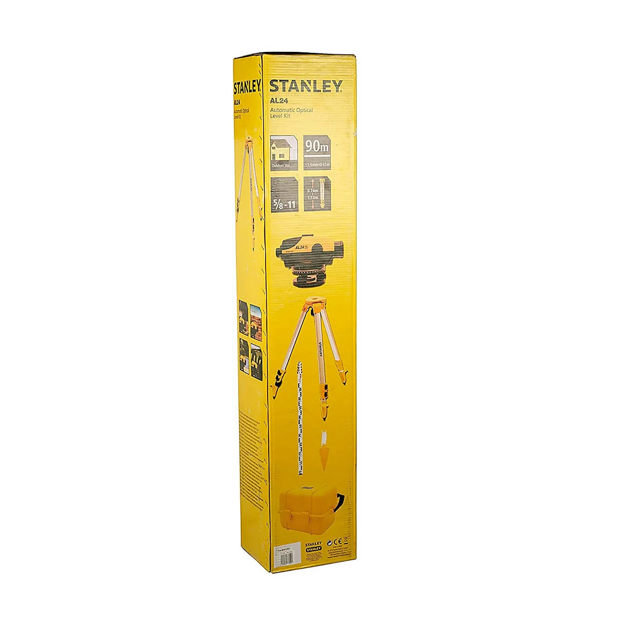 Stanley AL24G Optical Level - Site Pack Set with Tripod and Staff 1-77-159N