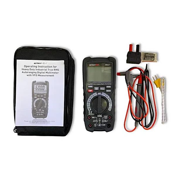 Metravi 6000 Counts / 1000 V AC / DC Digital TRMS Multimeter with VFD, PRO 27
