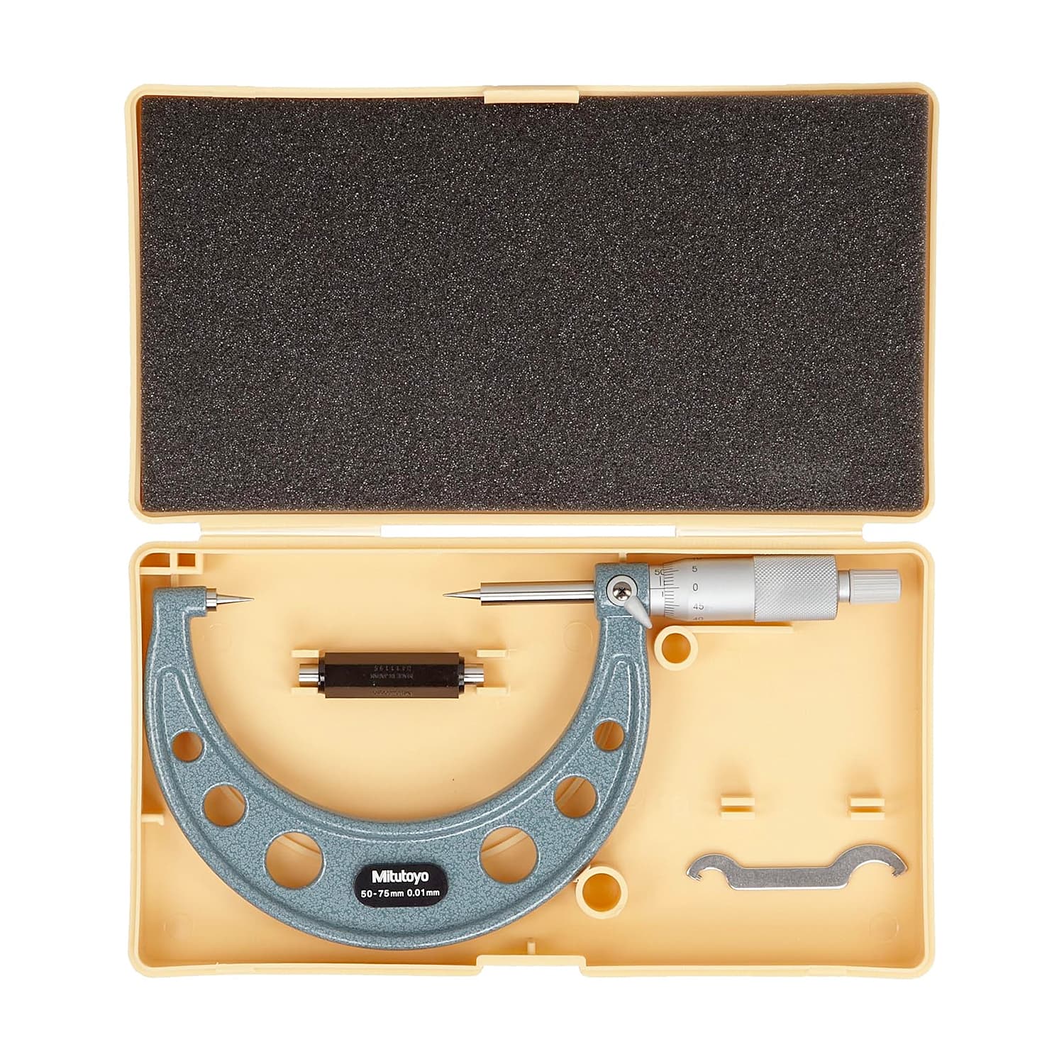 Mitutoyo 50 - 75 mm / 15 Degree Point Micrometer with Carbide Tip, 112-167